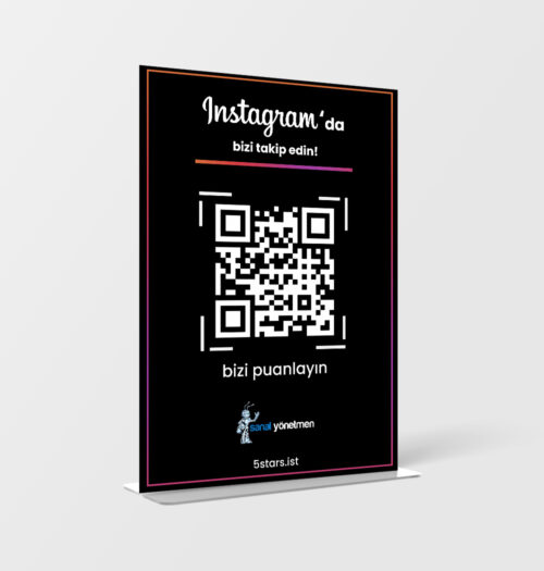 Instagram QR Masa Standı