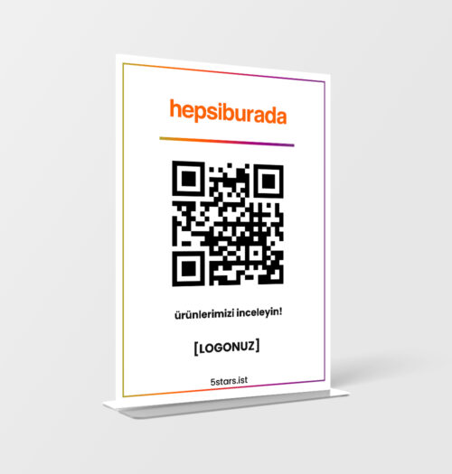 Hepsiburada QR Masa Standı