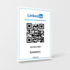 LinkedIn QR Masa Standı - Beyaz