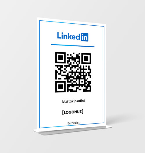 LinkedIn QR Masa Standı